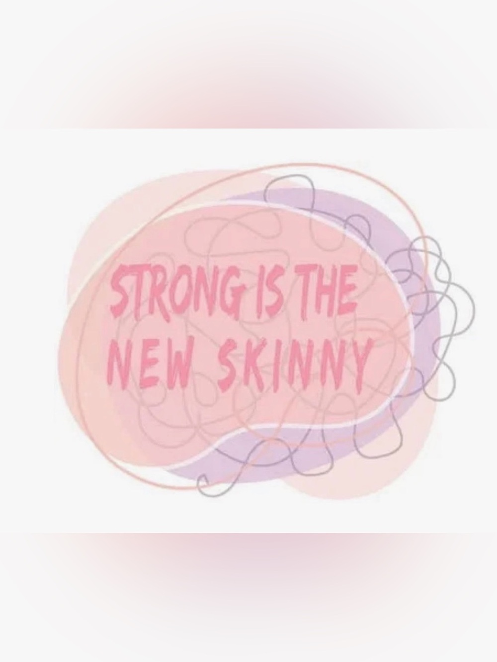 (New) Vinyl Wall Decal 30”x30” Motivational  / Gym / “Strong Is The New Skinny”